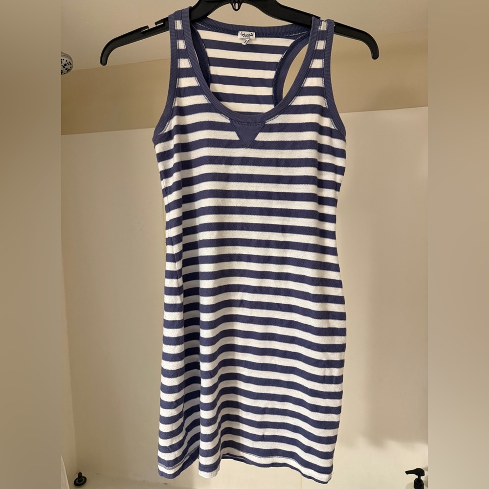Splendid Blue and White Striped Dress XS